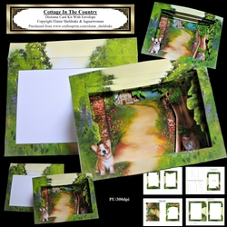 Cottage In The Country - Diorama Tunnel Card Kit With Envelope