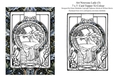 Art Nouveau Lady (3) 7 x 5 Digi Card Topper For You To Colour