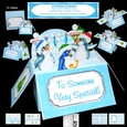 Christmas Penguins Box Card Kit With Envelope & Masses Of Greetings