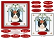 Christmas Cat (1) 6 x 6 Card Topper With Masses Of Greetings Tags