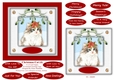 Christmas Cat (4) 6 x 6 Card Topper & Masses Of Greetings Tags