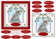Christmas Cat (5) 6 x 6 Card Topper & Masses Of Greetings Tags