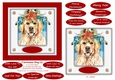 Christmas Puppy Dog (1) 6 x 6 Card Topper With Masses Of Greetings Tags