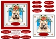 Christmas Puppy Dog (5) 6 x 6 Card Topper With Masses Of Greetings Tags
