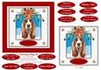Christmas Puppy Dog (6) 6 x 6 Card Topper With Masses Of Greetings Tags
