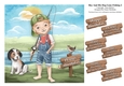 Boy & Dog Gone Fishing (2) - To Fit 8 x 8 Card - With Greetings Tags