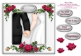Mr & Mrs - 8 x 8 Wedding Or Anniversary Card Topper With Decoupage