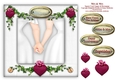 Mrs & Mrs - 8 x 8 Wedding, Civil Partnership Or Anniversary Card Topper With Decoupage