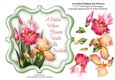A Garden Without Iris Flowers Would Be Pointless - 7 x 7 Card Topper With Decoupage