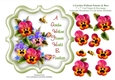 A Garden Without Pansy Flowers & Bees Would Be Pointless - 7 x 7 Card Topper With Decoupage