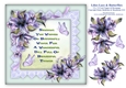 Lilies Butterflies & Lace 7.5 x 7.5 Card Topper With Decoupage