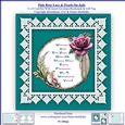 Pink Rose Lace & Pearls On Jade 6 x 6 Card Kit With Insert Envelope Gift Tag & Bookmark