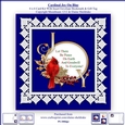 Cardinal Joy On Blue 6 x 6 Card Kit With Insert Envelope,Bookmark & Gift Tag