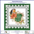 Poinsettia Christmas Robin On Green 6 x 6 Card Kit With Insert Envelope Bookmark & Gift Tag