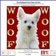 Woof Woof West Highland Terrier On Red 6 x 6 Card Kit