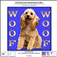 Woof Woof Cocker Poodle Puppy Dog On Blue 6 x 6 Card Kit