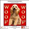 Woof Woof Cocker Poodle Puppy Dog On Red 6 x 6 Card Kit