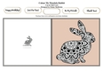 Colour Me Mandala Rabbit - Cut & Fold Card