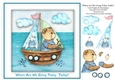 Where Are We Going Today Teddy? - 8 x 8 Card Topper With Decoupage