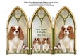Triple Gothic Arch Folding Screen With Sweet Puppy Dogs