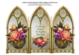 Triple Gothic Arch Folding Screen - Summer Bouquet