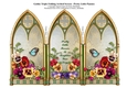 Butterflies & Pansy Flowers On A Gothic Triple Screen Card