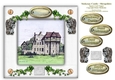 Stokesay Castle Near Ludlow Shropshire  - Square Watercolour Card Topper