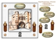 King Edwards Tower Worcester  - Square Watercolour Card Topper