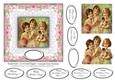 Sweet Girls - 6 x 6 Vintage Card Topper With Decoupage & Tags