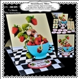 Strawberry Mice Easel Card Kit With Decoupage, Envelope, Tags & Greetings