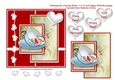 Christmas Mouse In A Teacup - 6 x 6 Card Topper With Decoupage & Tags
