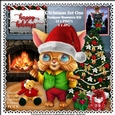 Christmas Cat Set One - Designer Resource Kit - CU - PU - PNG Clipart
