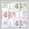 Three Pink Roses Open Book Card Kits With Plate Stands & Decoupage