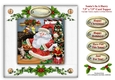 Santas In A Hurry - 7.5 x 7.5 Card Topper With Tags