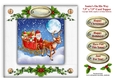 Santas On His Way - 7.5 x 7.5 Card Topper With Tags