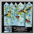 Blue Tits & Butterflies - Over The Edge Concertina Card Kit With Decoupage, Envelope And Tags