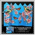 Blue Tits, Blossoms & Butterflies - Over The Edge Concertina Card Kit With Decoupage, Envelope And Tags