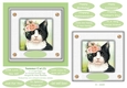 Black & White Summer Cat (1) - 6 x 6 Card Topper 