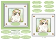 Tabby & White Summer Cat (4) - 6 x 6 Card Topper 