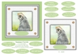 Grey Summer Cat (6) - 6 x 6 Card Topper 