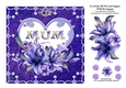 8 x 8 Lily MUM Card Topper With Decoupage