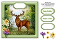 Spring Stag - 7.5 x 7.5 Card Topper To Fit 8 x 8 Cards Comfortably.
