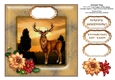Autumn Stag - 7.5 x 7.5 Card Topper To Fit 8 x 8 Cards Comfortably