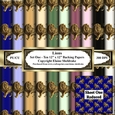 Lions - Set Of Ten Beautiful Golden Lion Backing Papers