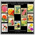Twelve Vintage Flower Packets - Set Two - Printable Clipart - Designers Resource