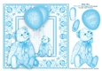 Baby Boy - 7.5 x 7.5 Card Topper With Decoupage