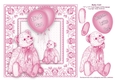 Baby Girl - 7.5 x 7.5 Card Topper With Decoupage