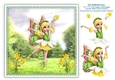 The Daffodil Flower Fairy - 7.5 x 7.5 Printable Card Topper With Decoupage