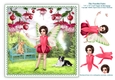 The Fuschia Flower Fairy - 7.5 x 7.5 Printable Card Topper With Decoupage