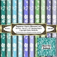 Japanese Cherry Blossom Lace - Set Two - Ten Printable Sheets of 12 x 12 Backing Papers